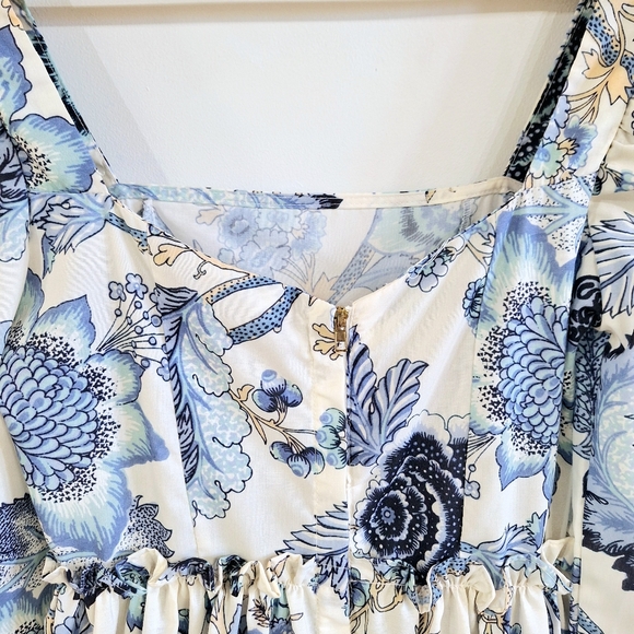 SundayUp Jacobean Floral Cotton Midi Dress - Small - Picture 10 of 11